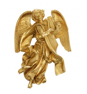 Engel mit Lyra (468) Blattgold Höhe 17 cm