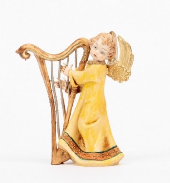 Engel mit Harfe (161) Porzellanimitation Höhe 12 cm