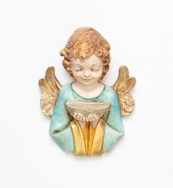 Engel mit Schüssel für Weihwasser (166) Porzellanimitation Höhe 20 cm