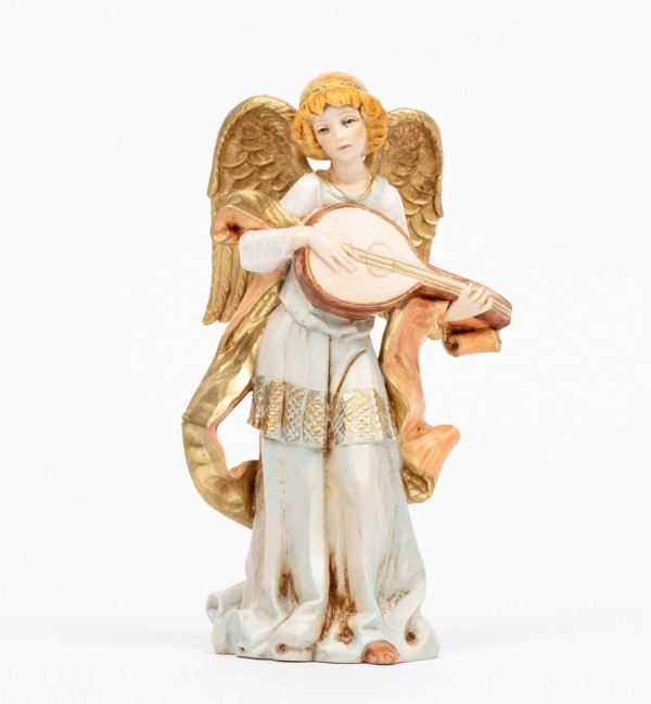 Engel mit Mandoline (252) Porzellanimitation Höhe 16,5 cm