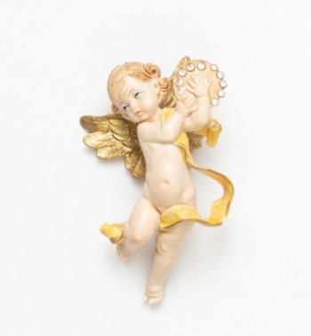 Engel mit Trommel (266) Porzellanimitation Höhe 11 cm