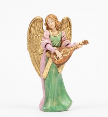Engel mit Mandoline (267) Porzellanimitation Höhe 15 cm