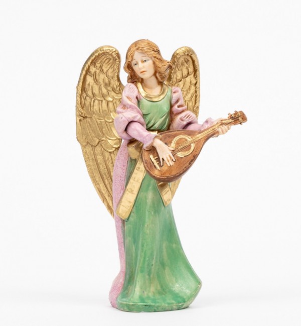 Engel mit Mandoline (267) Porzellanimitation Höhe 15 cm