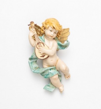 Engel mit Mandoline (365) Porzellanimitation Höhe 22 cm