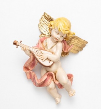 Engel mit Mandoline (465) Porzellanimitation Höhe 27 cm
