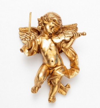Engel mit Geige (466) Blattgold Höhe 27 cm