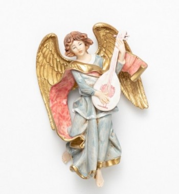Engel mit Mandoline (470) Porzellanimitation Höhe 17 cm
