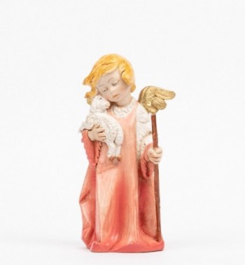Engel mit Schaf (562) Porzellanimitation Höhe 20,5 cm