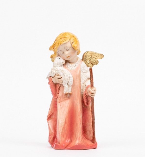 Engel mit Schaf (562) Porzellanimitation Höhe 20,5 cm
