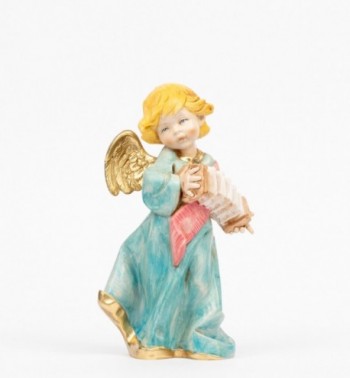 Engel mit Ziehharmonika (564) Porzellanimitation Höhe 20,5 cm