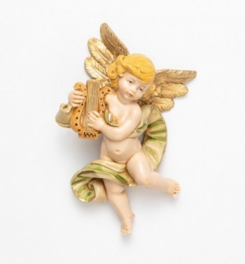 Engel mit Lyra (568) Porzellanimitation Höhe 17 cm