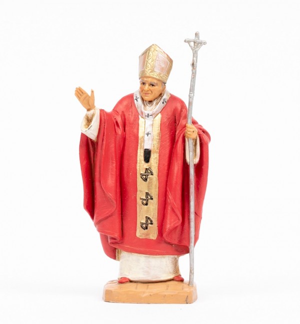 Papst Johannes Paul II. (648) rote Soutane Höhe 13 cm