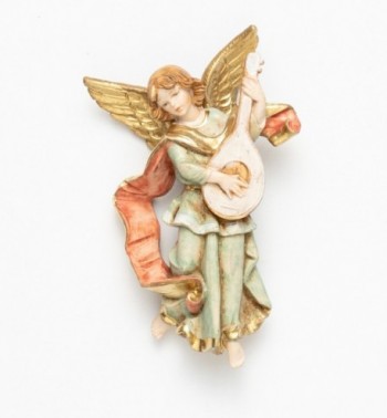 Engel mit Mandoline (670) Porzellanimitation Höhe 10 cm