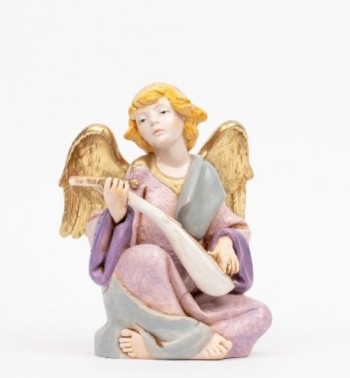 Engel mit Mandoline (957) Porzellanimitation Höhe 21 cm
