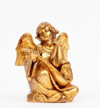Engel mit Mandoline (957) Blattgold Höhe 21 cm