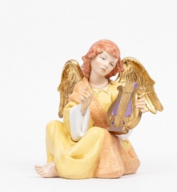 Engel mit Lyra (968) Porzellanimitation Höhe 21 cm