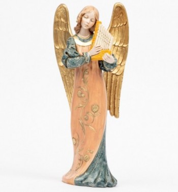 Engel mit Orgel (968) Porzellanimitation Höhe 30 cm