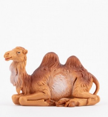 Sitzendes Kamel für Krippe in traditioneller Farbe Höhe 10 cm