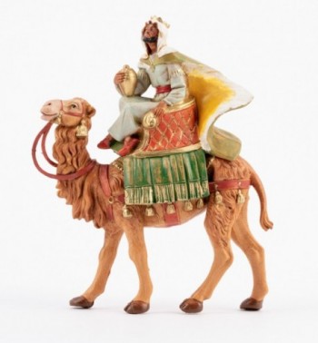 König auf Kamel für Krippe Höhe 12 cm
