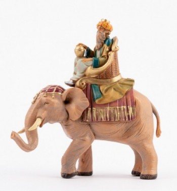 König auf Elefant für Krippe Höhe 12 cm