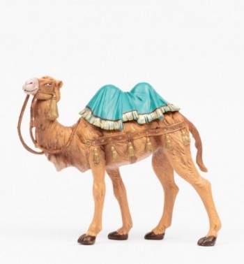 Stehendes Kamel für Krippe in traditioneller Farbe Höhe 19 cm