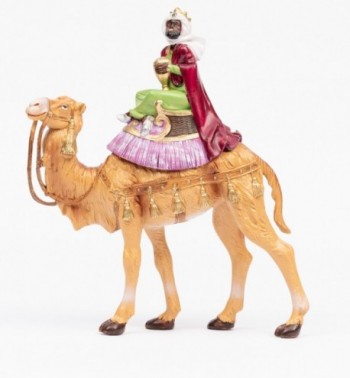 König auf Kamel (1) für Krippe in traditioneller Farbe Höhe 19 cm