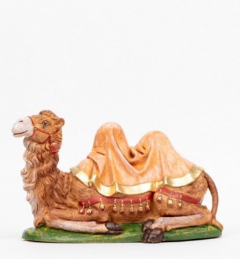 Sitzendes Kamel für Krippe in traditioneller Farbe Höhe 30 cm