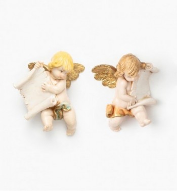 Engel mit Pergamin (396-7) Porzellanimitation Höhe 7 cm