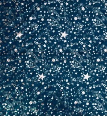 Rolle mit silbernem Sternenhimmel als Hintergrund 100x70 cm