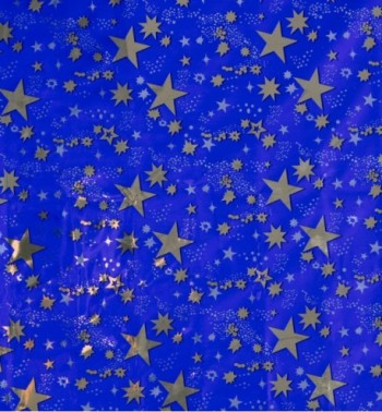Rolle mit goldenem Sternenhimmel als Hintergrund 100x70 cm