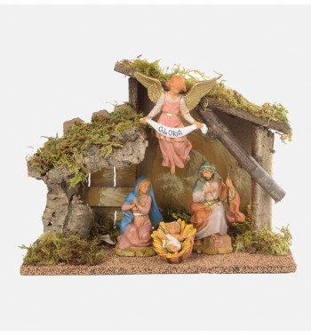 Hütte Nr. 255/L mit 4 Elementen für Krippe Höhe 12 cm