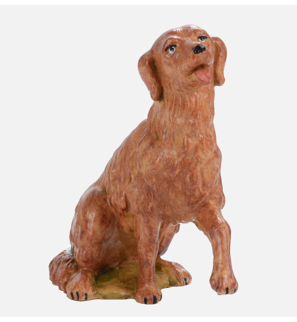 Sitzender Hund für Krippe Höhe 19 cm